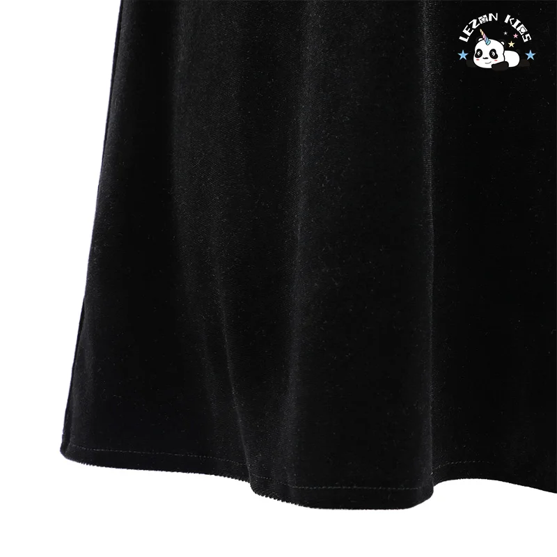 LEZONKIDS - OEM Customizable Fashionable Girls Prom Dresses O-Neck Short Sleeves A-Line Long Girl Dress